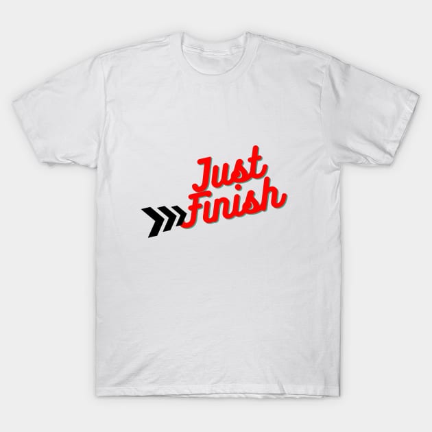 The Just Finish Neon Light T-Shirt by The PE Spot Shop
